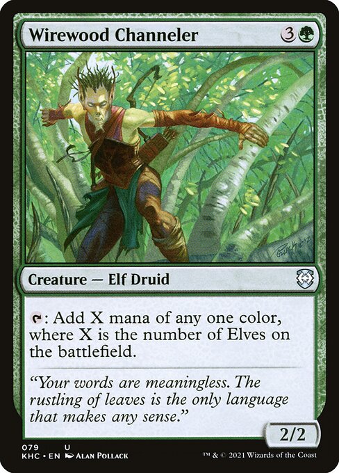 Wirewood Channeler - Kaldheim Commander Magic card