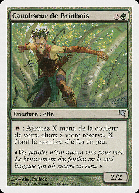 修索林通递人 (Wirewood Channeler) - Kaldheim Commander (#79) - Illustrated by Alan Pollack - Magic: The Gathering Card