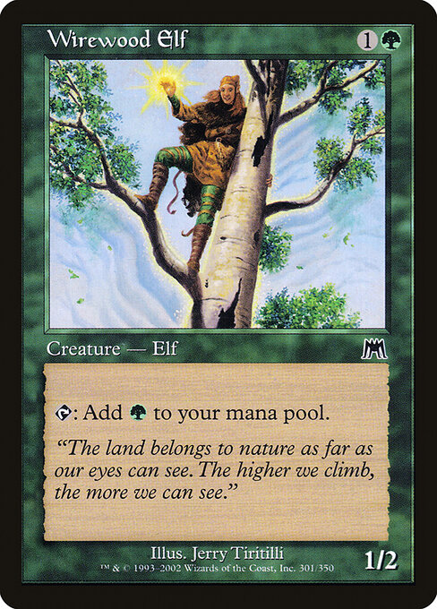 Wirewood Elf - Onslaught Magic card