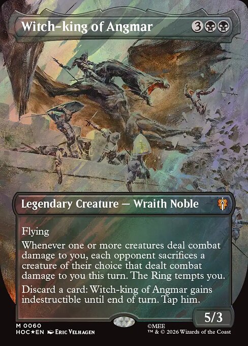 Re Stregone di Angmar (Witch-king of Angmar) - The Lord of the Rings: Tales of Middle-earth (#311) - Illustrated by Marko Manev - Magic: The Gathering Card