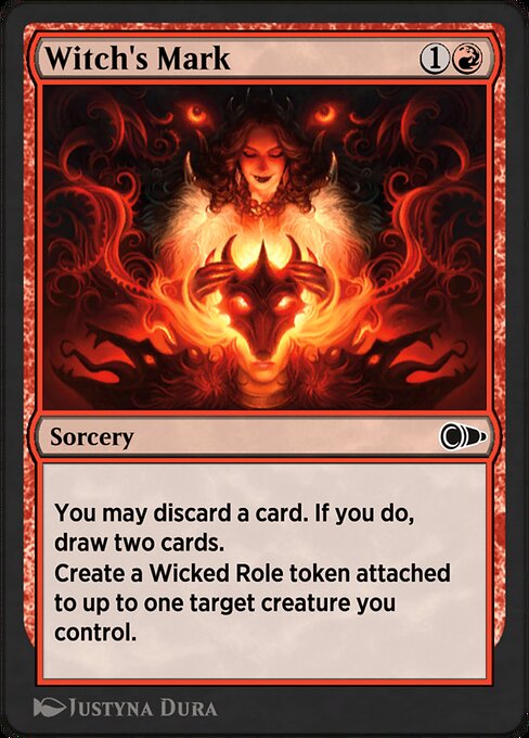 Witch's Mark - Pioneer Masters (#160) - Illustrated by Justyna Dura - Magic: The Gathering Card