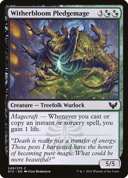 Witherbloom Pledgemage - Strixhaven: School of Mages Magic card