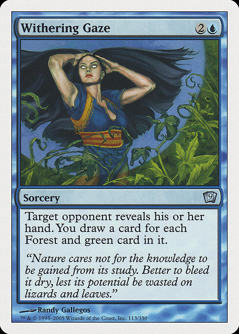 Withering Gaze - Ninth Edition (#113) - Illustrated by Randy Gallegos - Magic: The Gathering Card