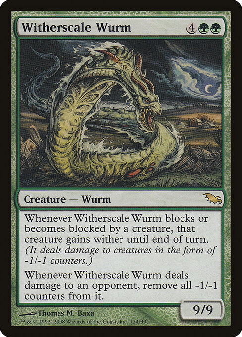 Witherscale Wurm - Shadowmoor Magic card