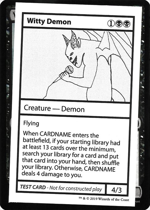 Witty Demon - Mystery Booster Playtest Cards 2021 Magic card