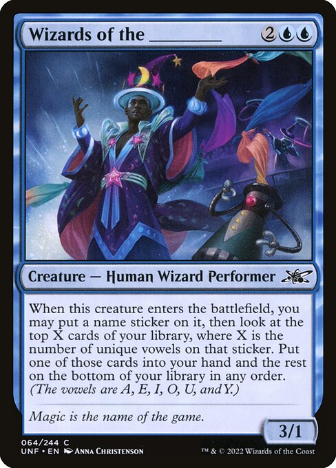 Wizards of the _____ - Unfinity Magic card