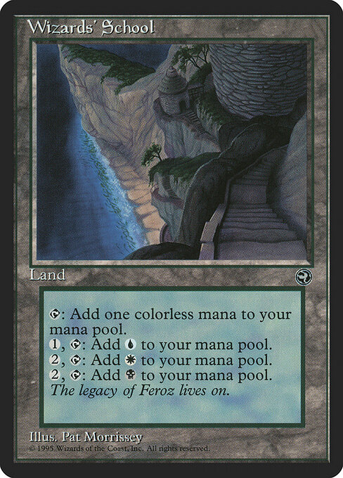 Escuela de magos (Wizards' School) - Homelands (#115) - Illustrated by Pat Lewis - Magic: The Gathering Card