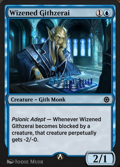 Wizened Githzerai - Alchemy Horizons: Baldur's Gate (#42) - Illustrated by Jodie Muir - Magic: The Gathering Card