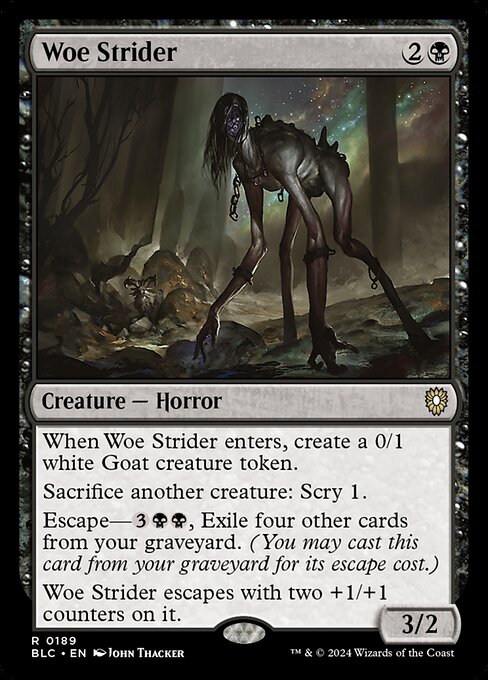 Andarilho das Aflições (Woe Strider) - Commander Legends: Battle for Baldur's Gate (#774) - Illustrated by John Thacker - Magic: The Gathering Card