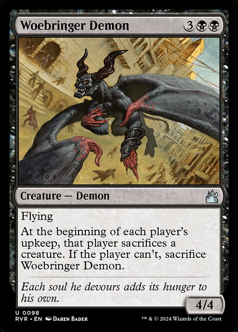 Woebringer Demon - Ravnica Remastered Magic card