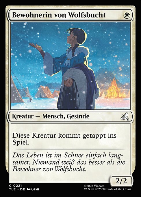 Abitante di Baia del Lupo (Wolf Cove Villager) - Avatar: The Last Airbender Eternal (#221) - Illustrated by Gemi - Magic: The Gathering Card