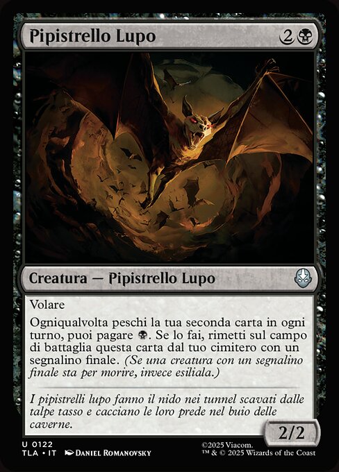 オオカミコウモリ (Wolfbat) - Avatar: The Last Airbender (#122) - Illustrated by Daniel Romanovsky - Magic: The Gathering Card