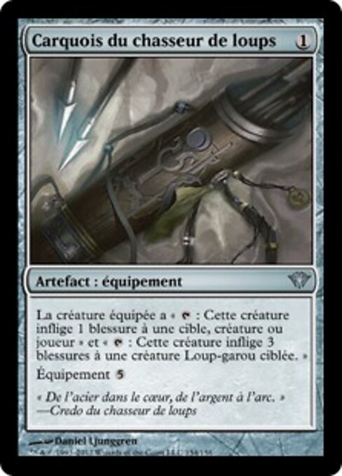 狼狩りの矢筒 (Wolfhunter's Quiver) - Dark Ascension (#154) - Illustrated by Daniel Ljunggren - Magic: The Gathering Card