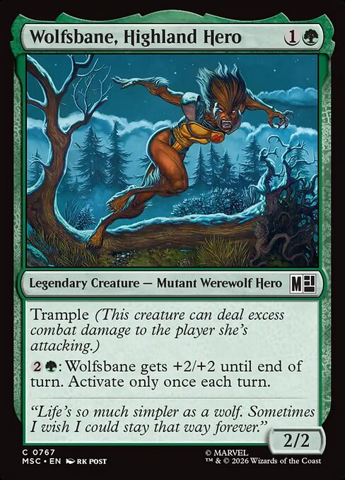Wolfsbane, Highland Hero - Marvel Super Heroes Commander Magic card