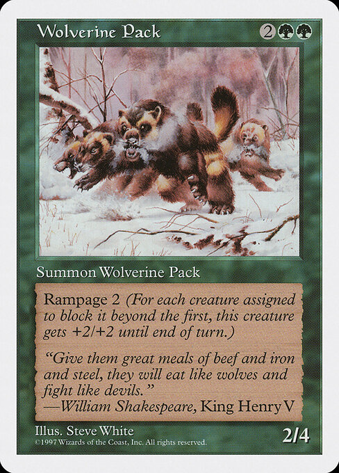 Wolverine Pack - Fifth Edition Magic card