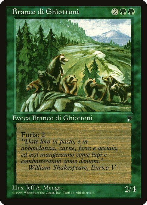 Branco di Ghiottoni (Wolverine Pack) - Legends (#214) - Illustrated by Jeff A. Menges - Magic: The Gathering Card