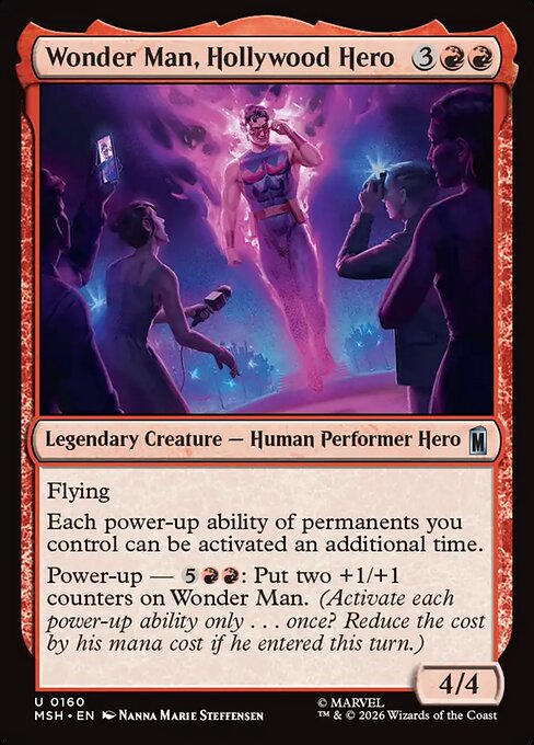Wonder Man, Hollywood Hero - Marvel Super Heroes Magic card
