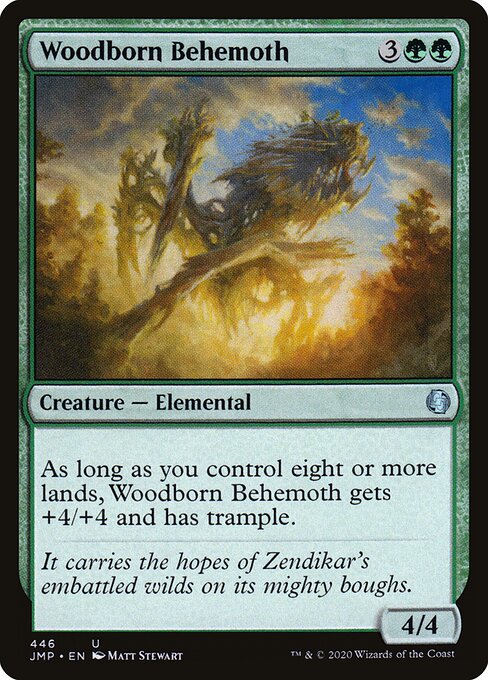 Woodborn Behemoth - Jumpstart (#446) - Illustrated by Matt Stewart - Magic: The Gathering Card