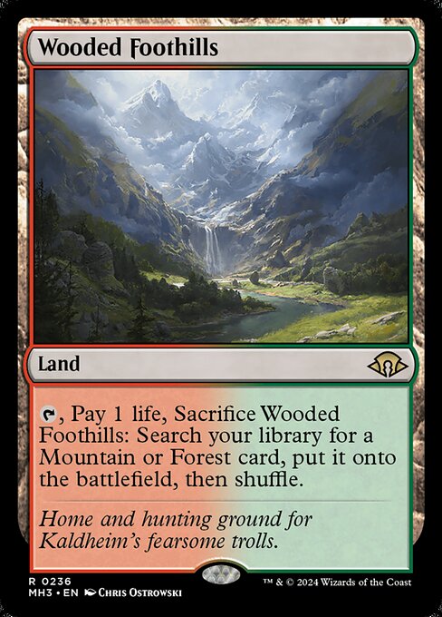Wooded Foothills - Modern Horizons 3 Magic card