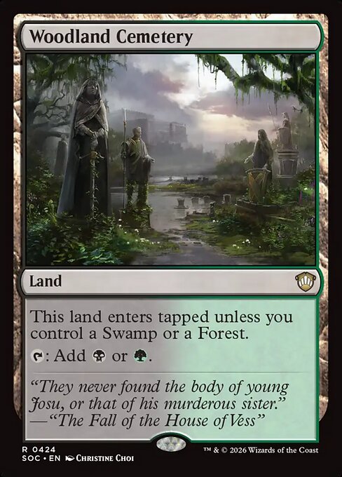 Woodland Cemetery - Secrets of Strixhaven Commander Magic card