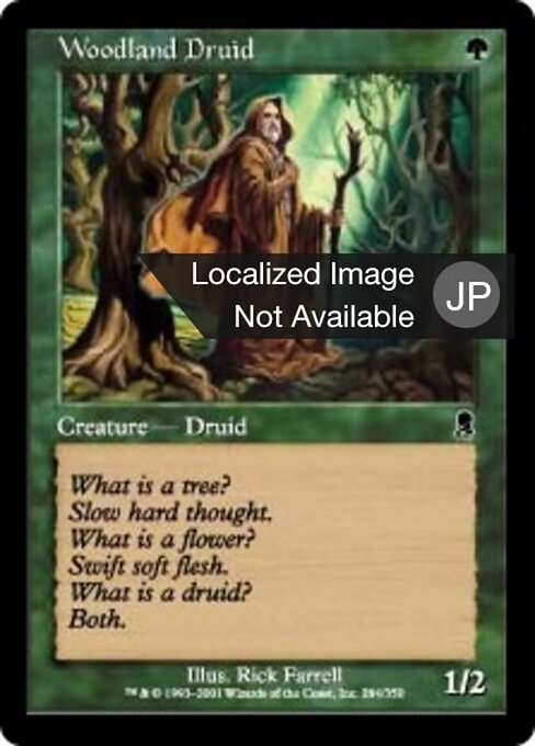 Wandland-Druide (Woodland Druid) - Odyssey (#284) - Illustrated by Rick Farrell - Magic: The Gathering Card