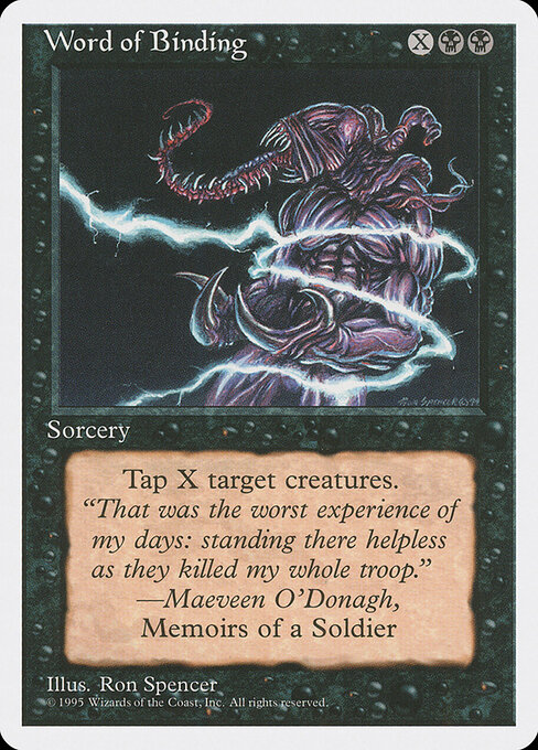 Word of Binding - Fourth Edition Magic card