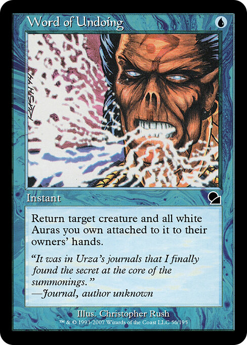Word of Undoing - Masters Edition (#56) - Illustrated by Christopher Rush - Magic: The Gathering Card