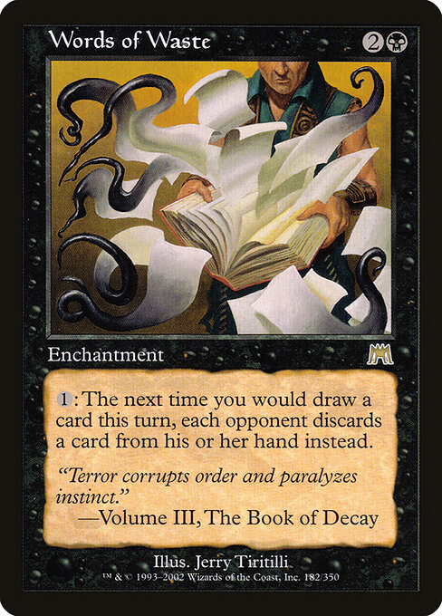 Words of Waste - Onslaught Magic card