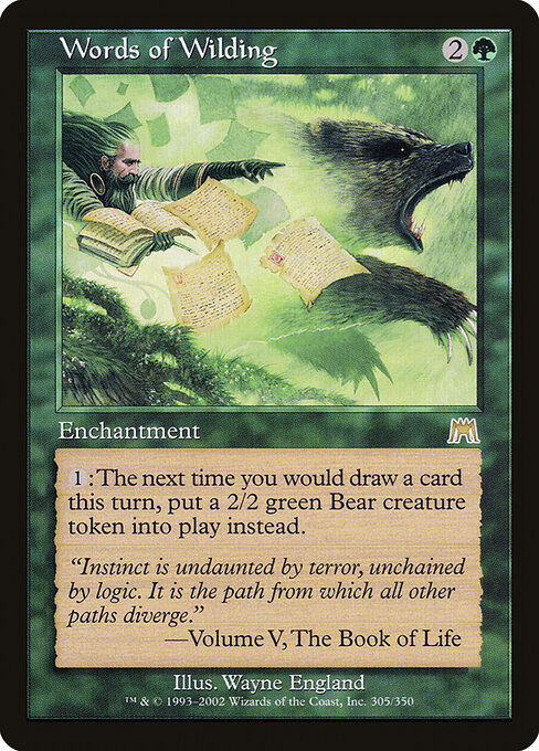 Words of Wilding - Onslaught Magic card
