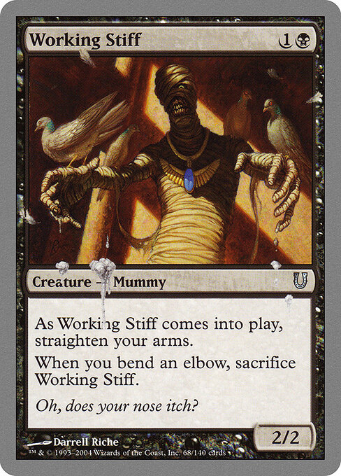 Working Stiff - Unhinged (#68) - Illustrated by Darrell Riche - Magic: The Gathering Card