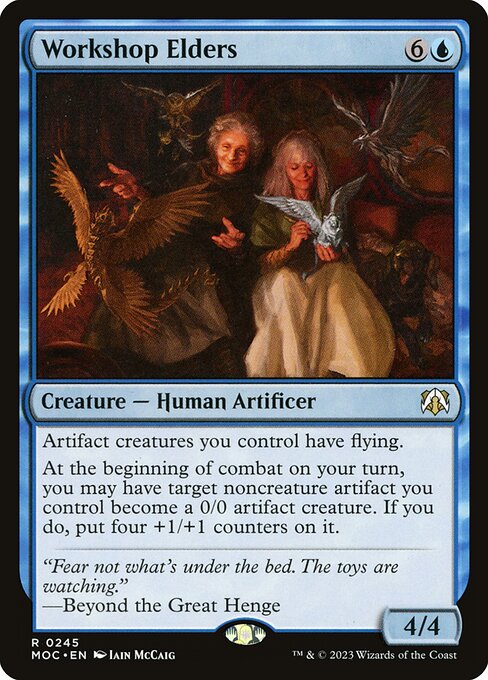 Workshop Elders - March of the Machine Commander (#245) - Illustrated by Iain McCaig - Magic: The Gathering Card