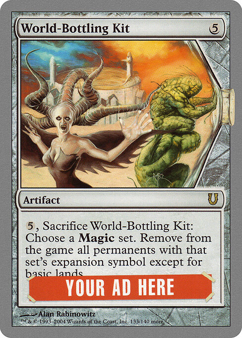 World-Bottling Kit - Unhinged (#133) - Illustrated by Alan Rabinowitz - Magic: The Gathering Card