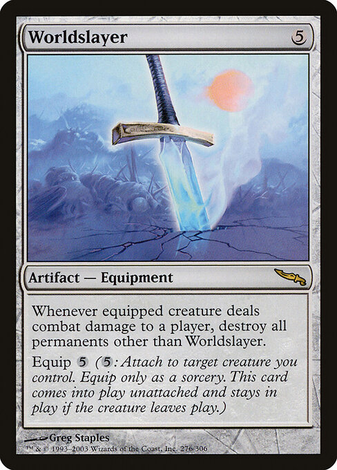Spaccamondo (Worldslayer) - Mirrodin (#276) - Illustrated by Greg Staples - Magic: The Gathering Card