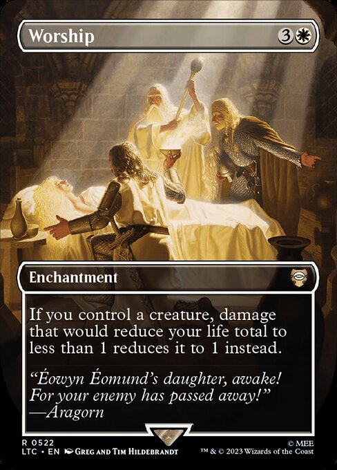 崇拝 (Worship) - Seventh Edition (#56) - Illustrated by rk post - Magic: The Gathering Card