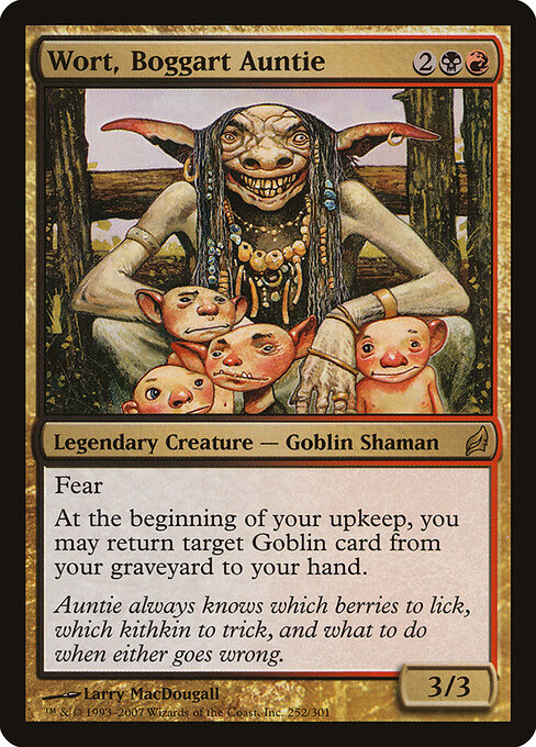 Бражка, Тетка Боггартов (Wort, Boggart Auntie) - Lorwyn (#252) - Illustrated by Larry MacDougall - Magic: The Gathering Card