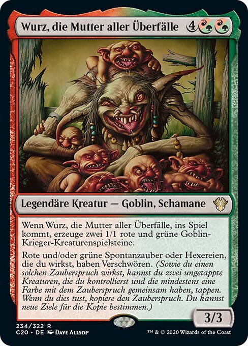Wurz, die Mutter aller Überfälle (Wort, the Raidmother) - Commander 2020 (#234) - Illustrated by Dave Allsop - Magic: The Gathering Card