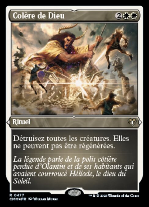 神之愤怒 (Wrath of God) - Commander Masters (#477) - Illustrated by Willian Murai - Magic: The Gathering Card