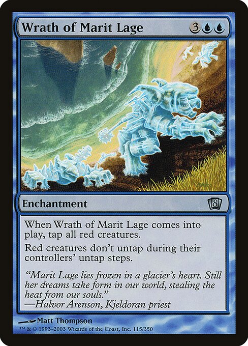 Wrath of Marit Lage - Eighth Edition (#115★) - Illustrated by Matt Thompson - Magic: The Gathering Card
