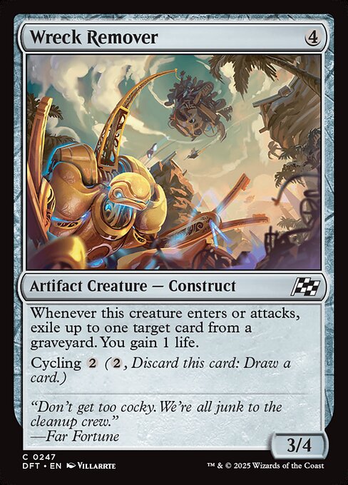Eliminador de escombros (Wreck Remover) - Aetherdrift (#247) - Illustrated by Villarrte - Magic: The Gathering Card