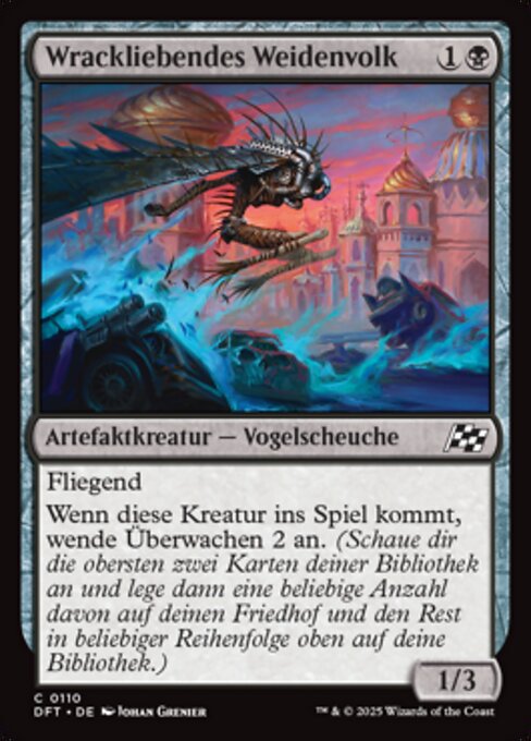 Wrackliebendes Weidenvolk (Wreckage Wickerfolk) - Aetherdrift (#110) - Illustrated by Johan Grenier - Magic: The Gathering Card