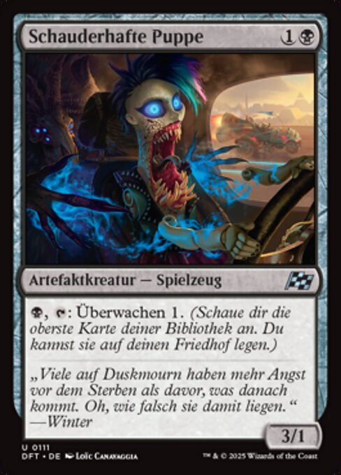 悲惨な人形 (Wretched Doll) - Aetherdrift (#111) - Illustrated by Loïc Canavaggia - Magic: The Gathering Card