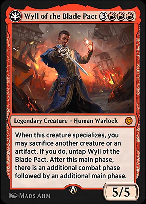 Wyll of the Blade Pact - Alchemy Horizons: Baldur's Gate (#15r) - Illustrated by Mads Ahm - Magic: The Gathering Card