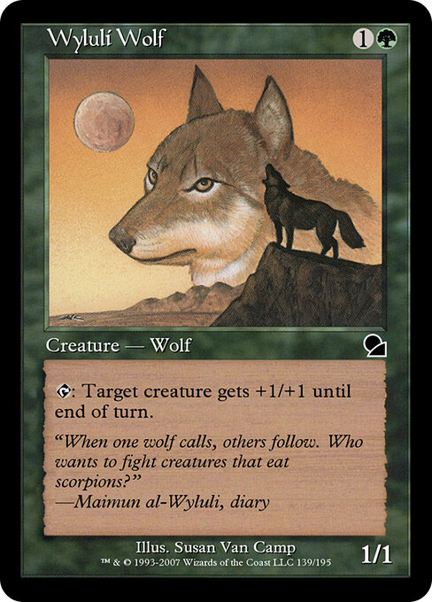 Wyluli Wolf - Masters Edition (#139) - Illustrated by Susan Van Camp - Magic: The Gathering Card