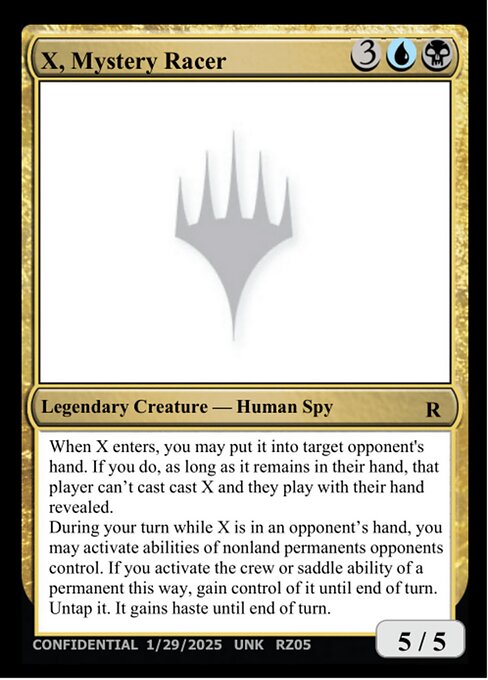 X, Mystery Racer - Unknown Event Magic card