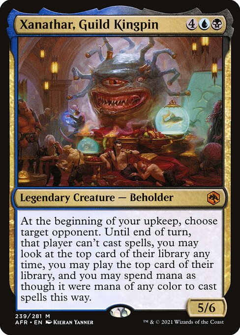Xanathar, Guild Kingpin - Adventures in the Forgotten Realms (#239) - Illustrated by Kieran Yanner - Magic: The Gathering Card