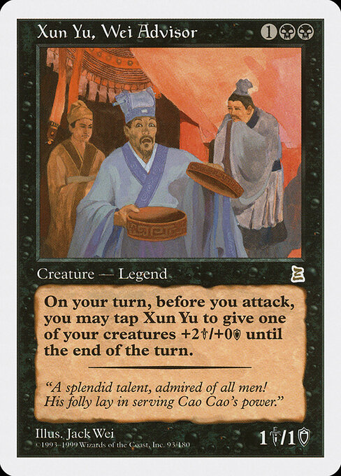 Xun Yu, Wei Advisor - Portal Three Kingdoms Magic card