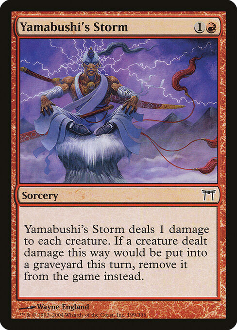 Yamabushi's Storm - Champions of Kamigawa Magic card