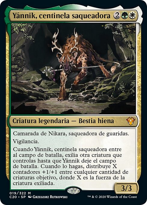 Yánnik, centinela saqueadora (Yannik, Scavenging Sentinel) - Commander 2020 (#19) - Illustrated by Grzegorz Rutkowski - Magic: The Gathering Card