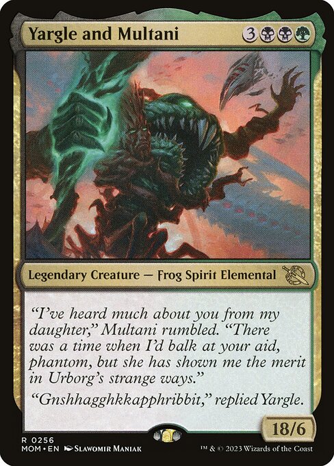 Yargle and Multani - March of the Machine (#256) - Illustrated by Slawomir Maniak - Magic: The Gathering Card
