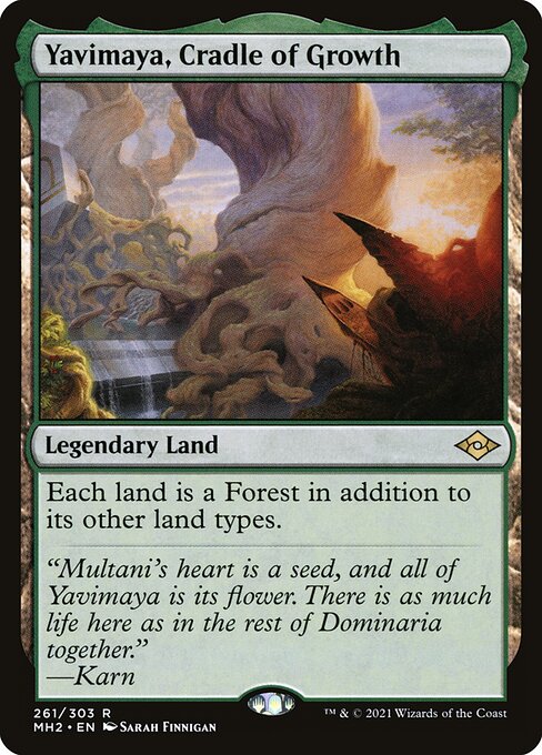 Yavimaya, Cradle of Growth - Modern Horizons 2 (#261) - Illustrated by Sarah Finnigan - Magic: The Gathering Card